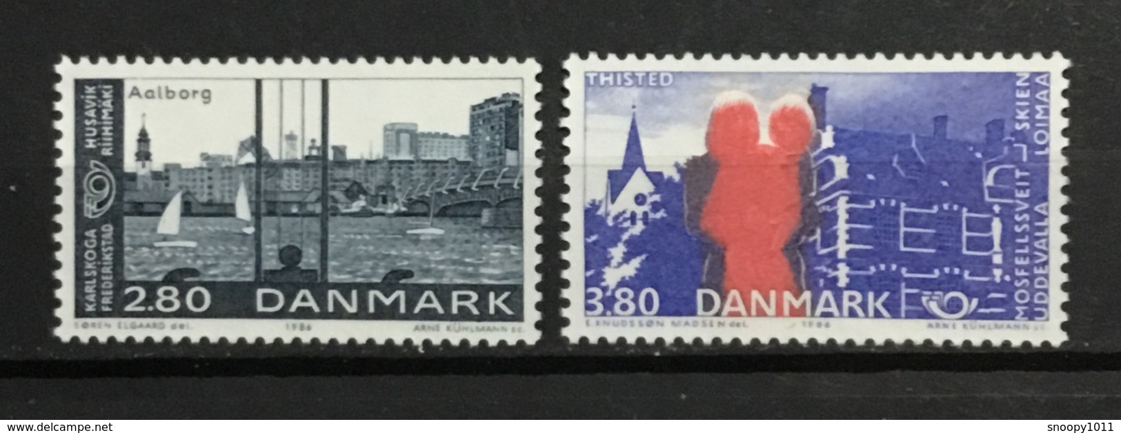 DENMARK # 819-820.  Nordic Cooperation Year - Sister Cities.  MNH (**) - Unused Stamps