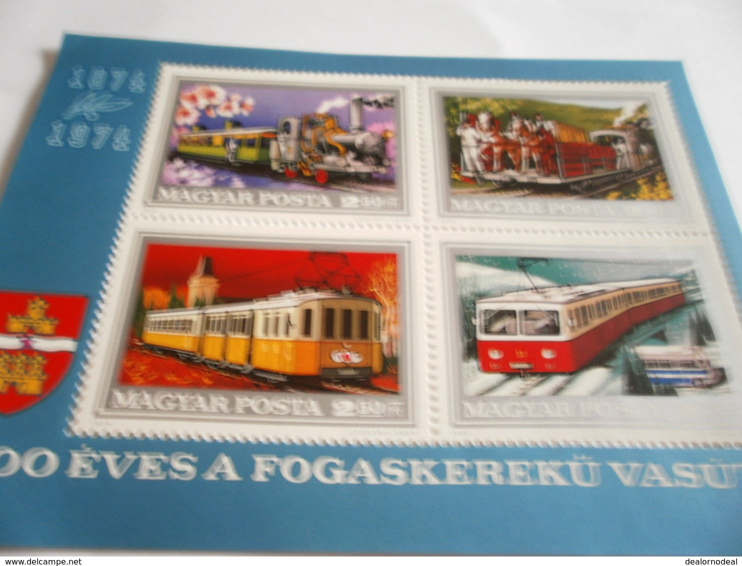 Miniature Sheet Perf 100 Years Of Train Travel 1974 - Unused Stamps