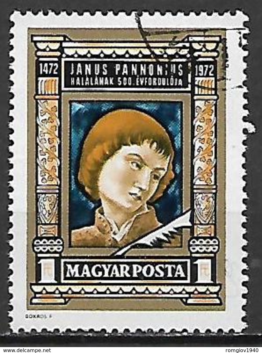 UNGHERIA 1972JANUS PANNONIUS YVERT 2217 USATO VF - Usati