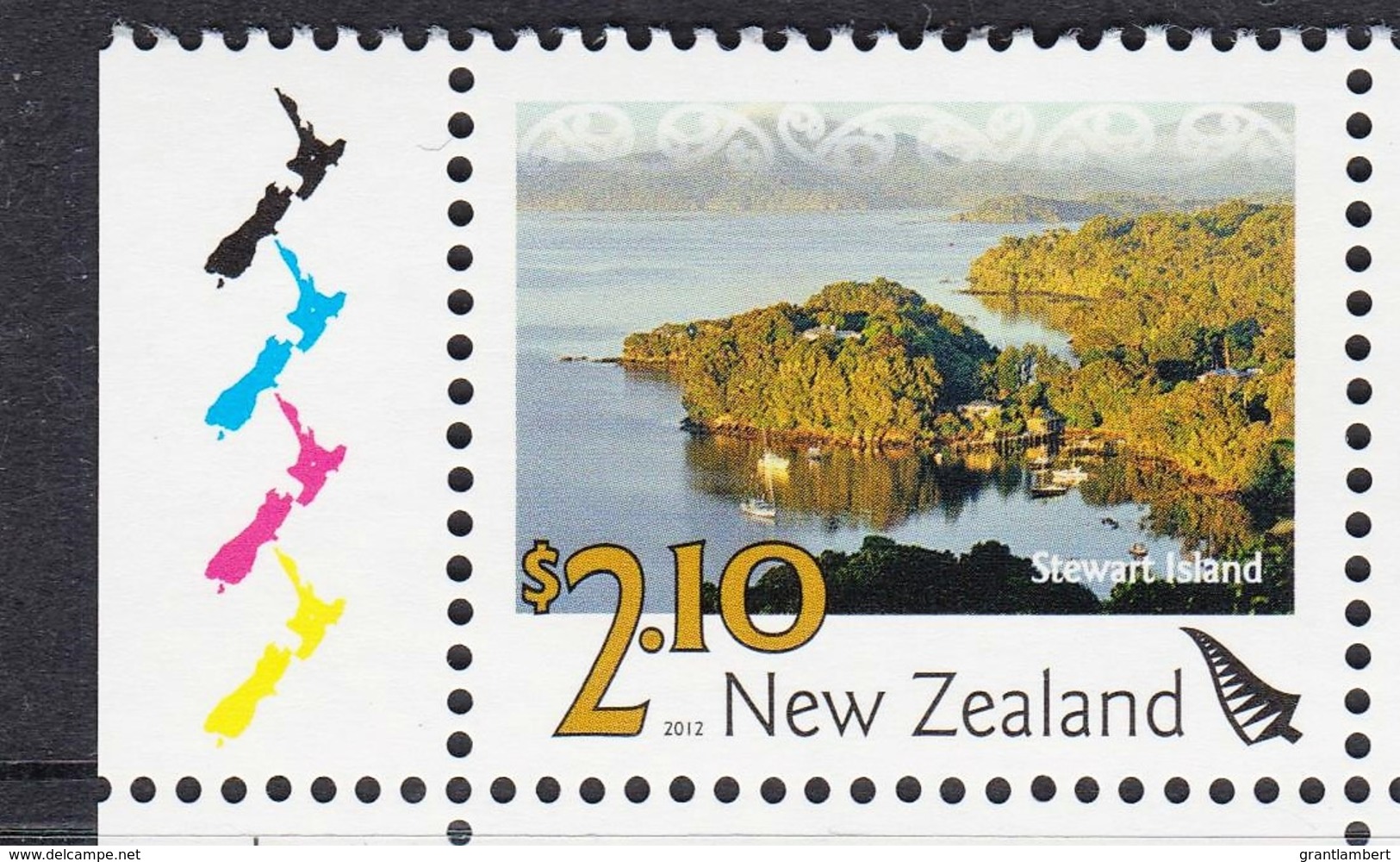 New Zealand 2012 Scenic $2.10 Stewart Island Control Blocks, 1 & 2 Kiwis MNH - Nuovi