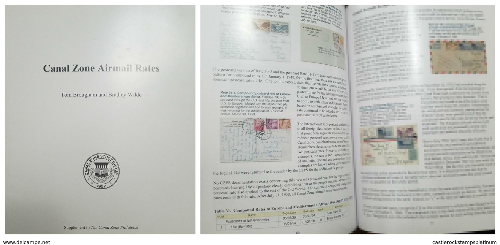 O) PANAMA, BOOK - SUPPLEMENT TO THE CANAL ZONE PHILATELIST - CANAL ZONE AIRMAIL RATES- TOM BROUGHAM AND BRADLEY WILDE, E - Other & Unclassified