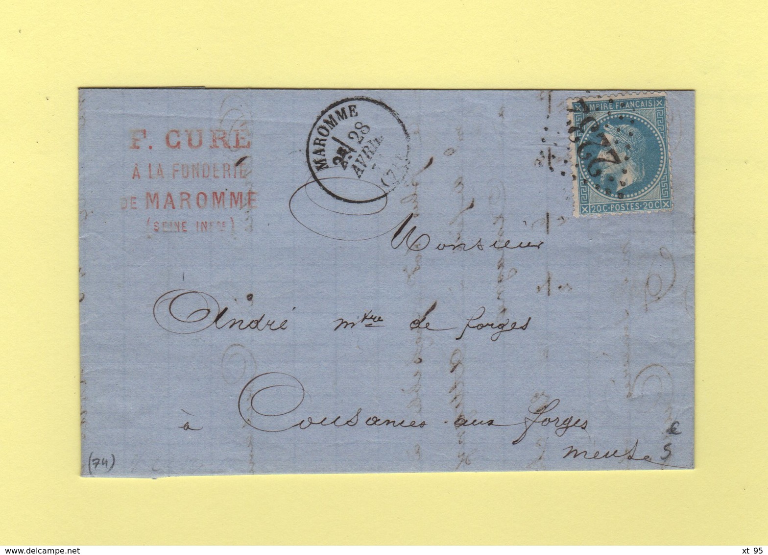 Maromme - 74 - Seine Inferieure - GC 2232 - 28 Avril 1871 - 1849-1876: Période Classique