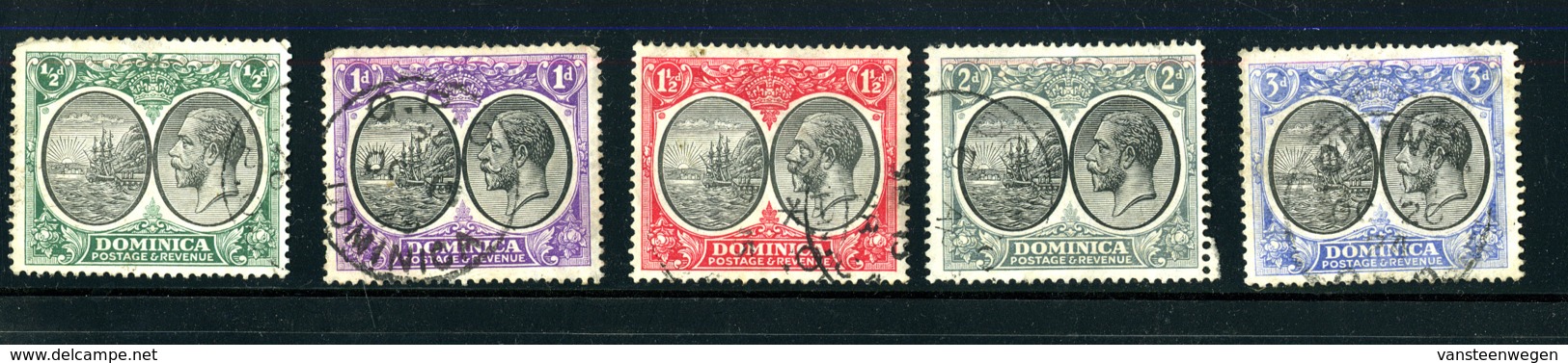 Dominique 1923-33 5 Timbres - Dominique (1978-...)