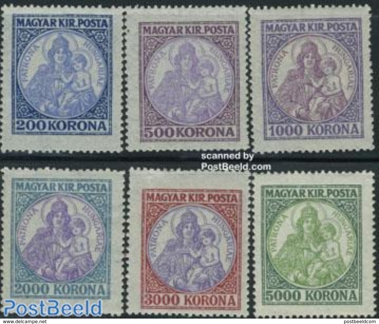 Hungary 1923 Definitives 6v, (Unused (hinged)), Religion - Nuevos