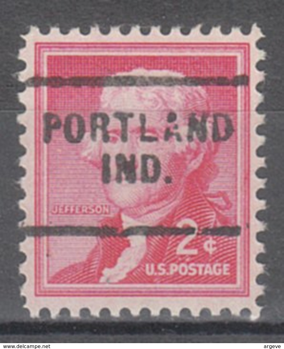 USA Precancel Vorausentwertung Preo, Locals Indiana, Portland 703 - Préoblitérés