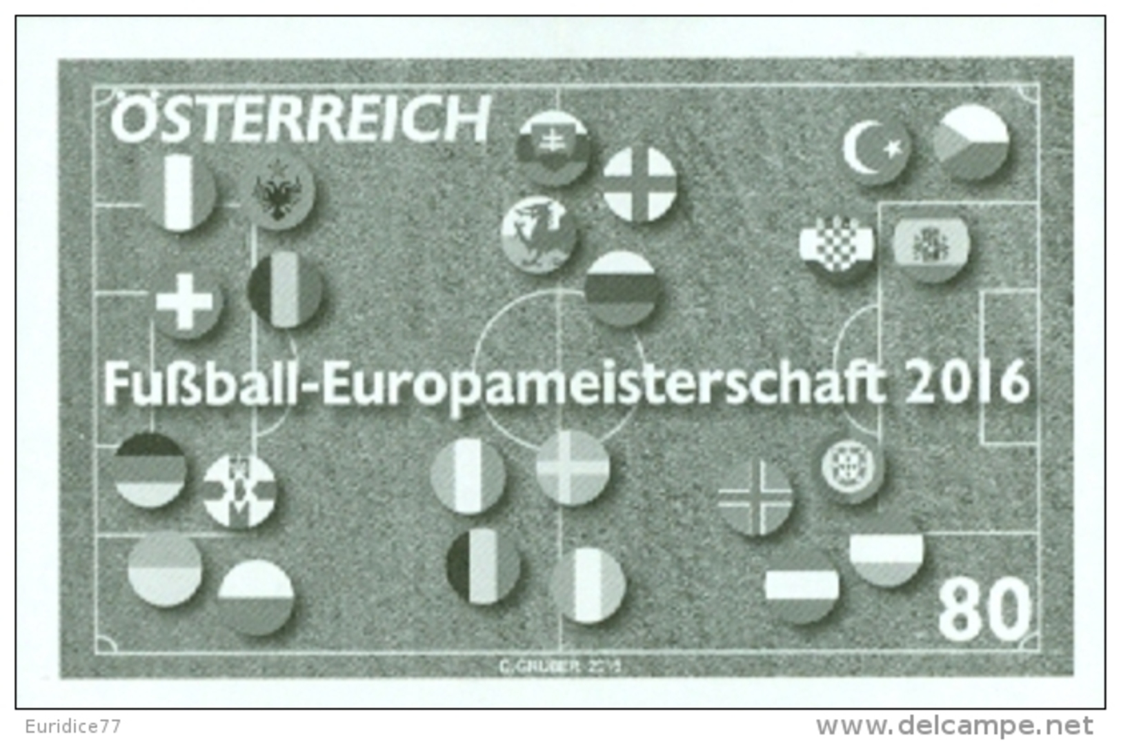 Austria 2016 - Fußball-Europameisterschaft 2016 Black Proof Mnh - Unused Stamps
