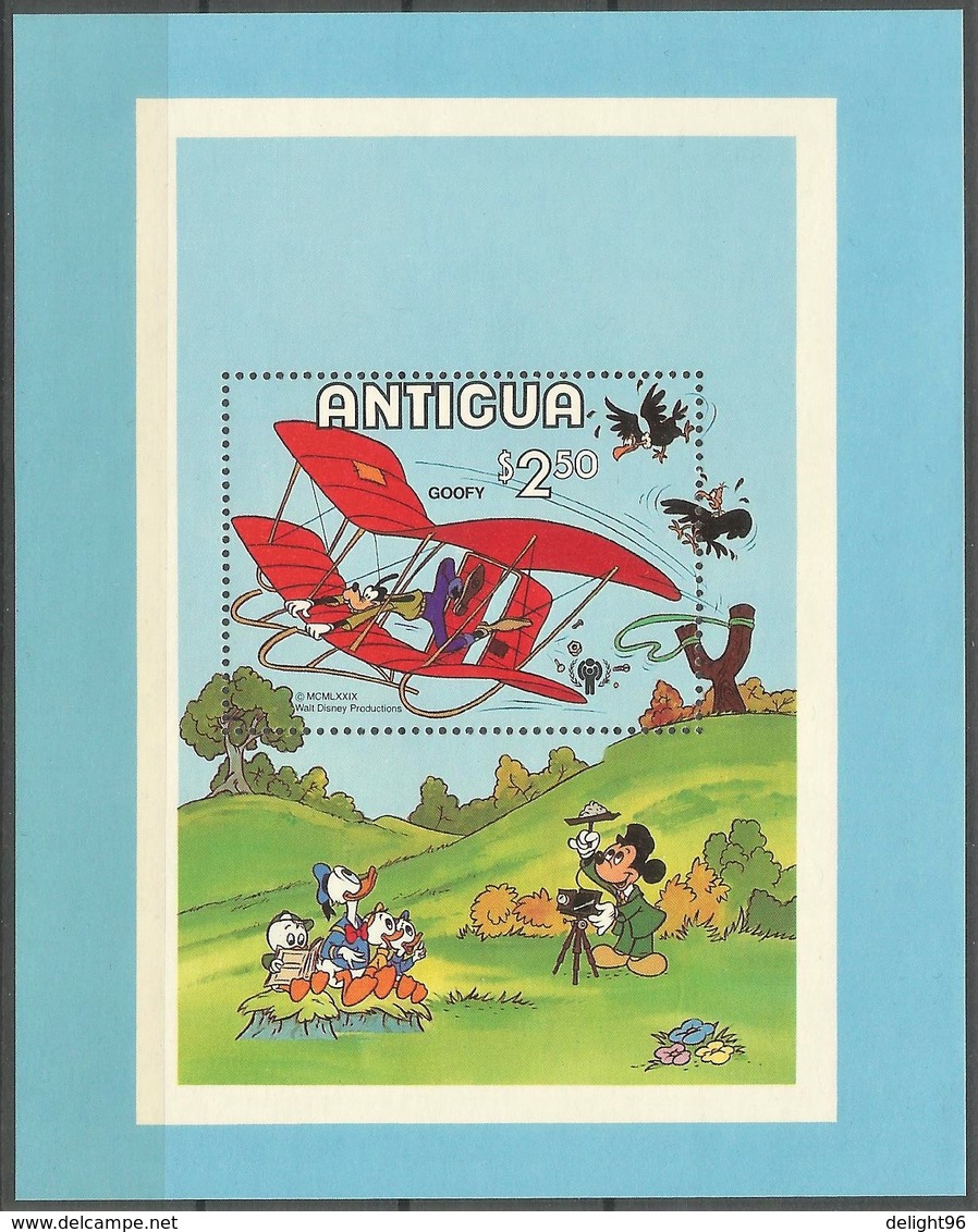 1980 Antigua IYC: Disney Characters Set And Souvenir Sheet (** / MNH / UMM) - Disney