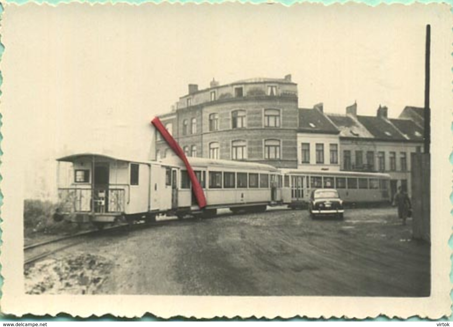 TRAM : Oostende - Ostende  1957       9 X 6 Cm ( See Detail ) - Trains