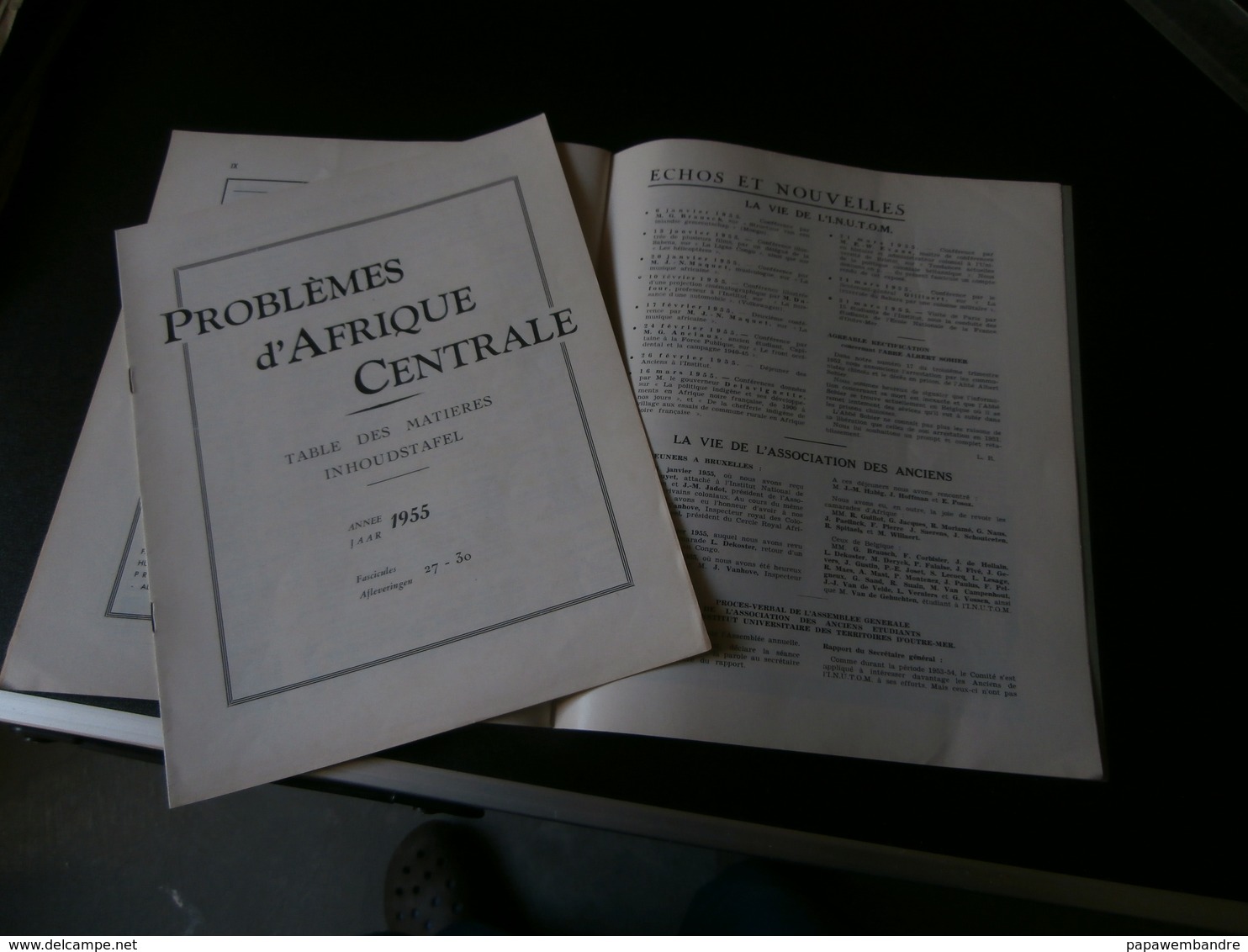 Problèmes d'Afrique Centrale n° 28 de 1955 : Congo, Mongos, P Bolya, G Brausch,