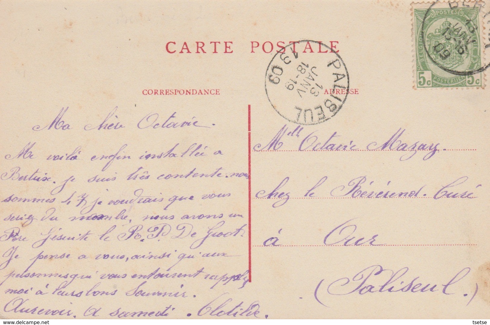 Bertrix - N-D Du Luxembourg - Retraite Des Filles De La Ste-Vierge - Bâtiment - 1909  ( Voir Verso ) - Bertrix
