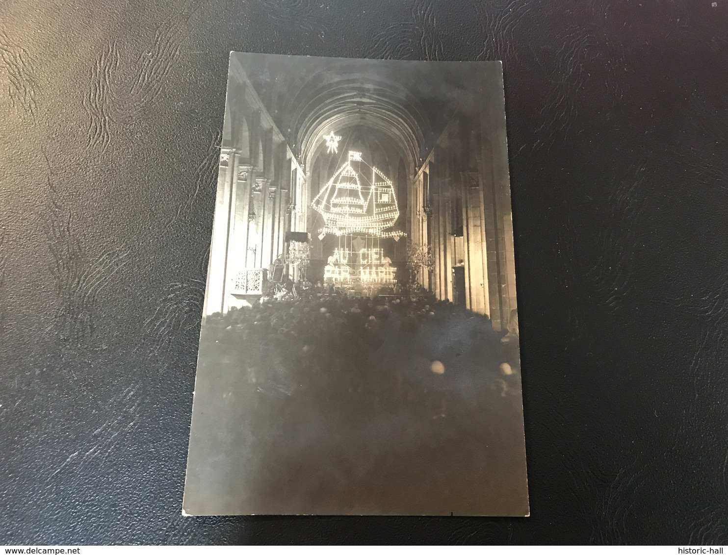 Carte Photo BESANÇON Interieur De La Cathedrale « AU CIEL PAR MARIE » 1926 - Besancon