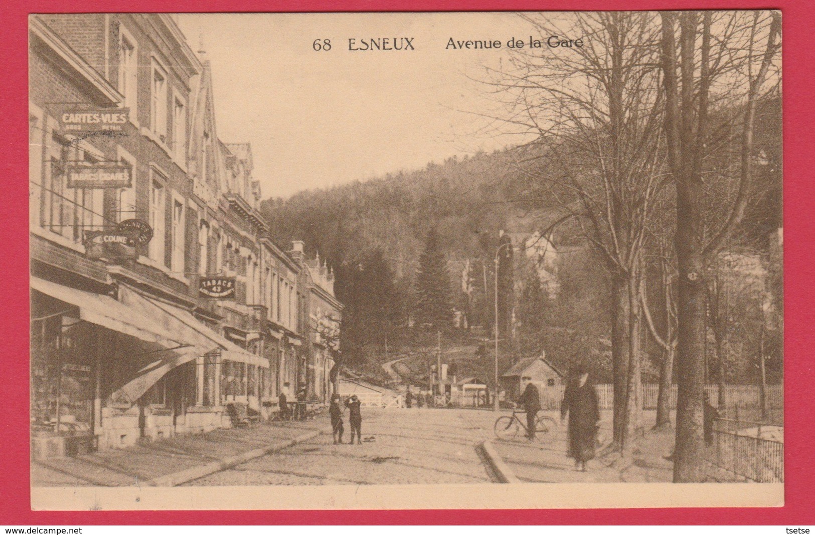 Esneux - Avenue De La Gare ... Commerces , Magasins - 1921  ( Voir Verso ) - Esneux