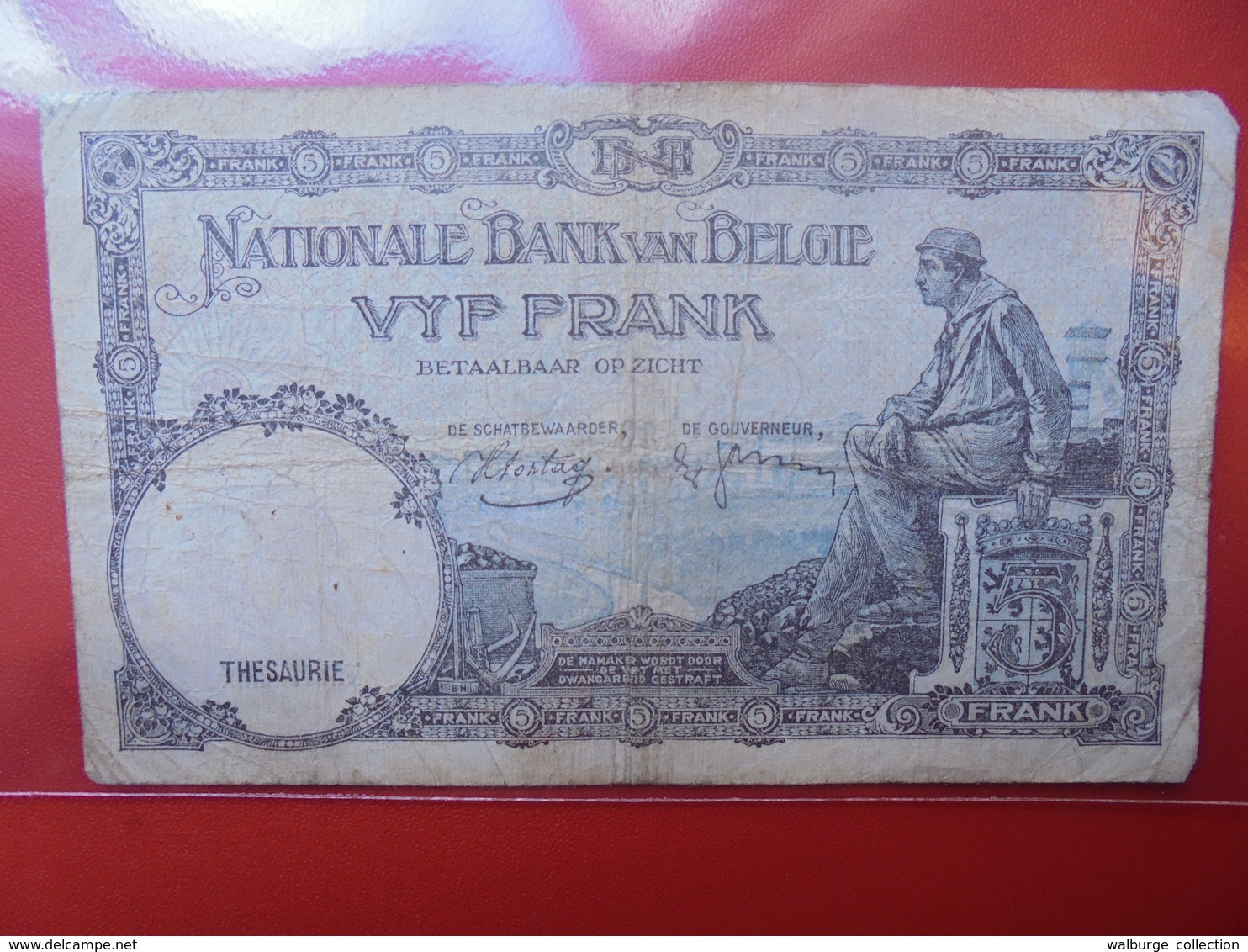 BELGIQUE 5 FRANCS 1938 CIRCULER (B.1) - 5 Francs
