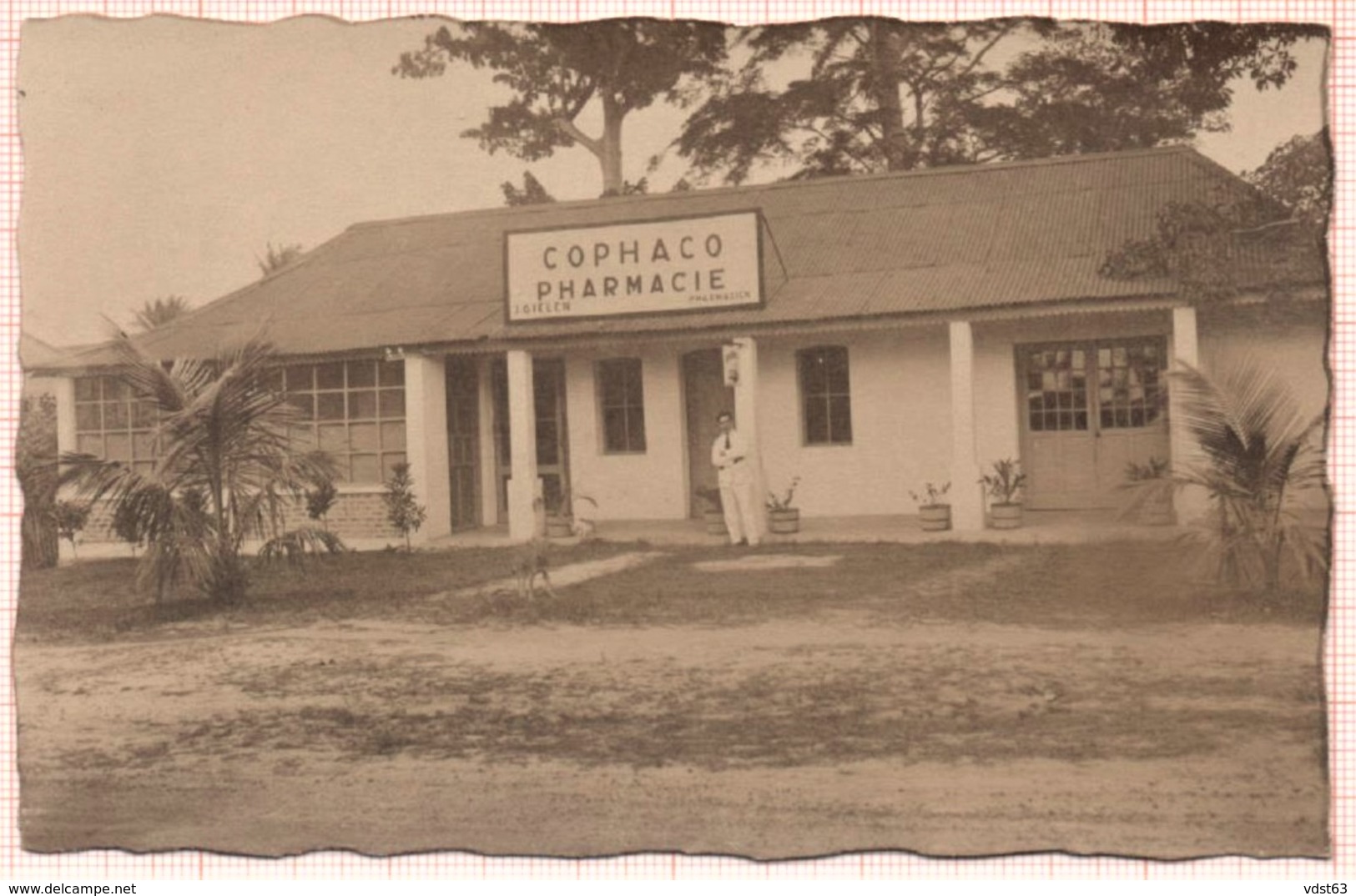 Congo Belge Pharmacie Apotheek COPHACO  J. Gielen Pharmacien - Carte Photo Fotokaart - PRIX FIXE VASTE PRIJS - Belgisch-Congo