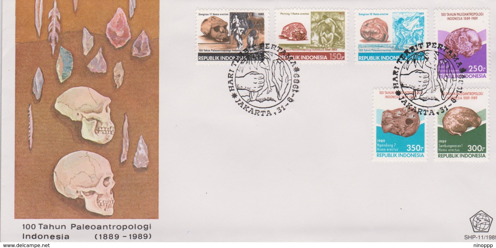 Indonesia 1989 100th Anniversary Discovery Of Paleoanthropologi  FDC - Indonesia