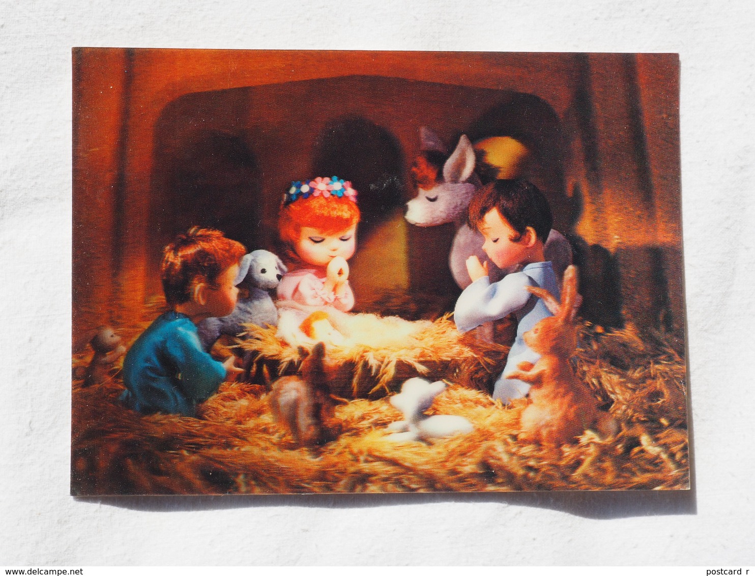 3d 3 D Lenticular Stereo Postcard Nativity   Toppan Japan    A 190 - Cartoline Stereoscopiche