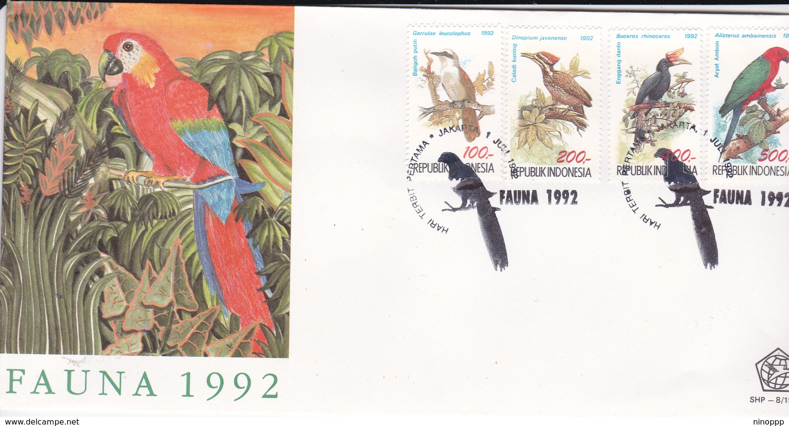 Indonesia 1992 Birds FDC - Indonesia