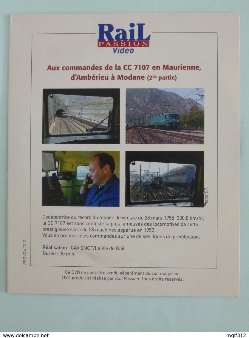 TRAINS : DVD - Aux Commandes De La CC 7107 En Maurienne D'Ambérieu à Modane - Documentaires