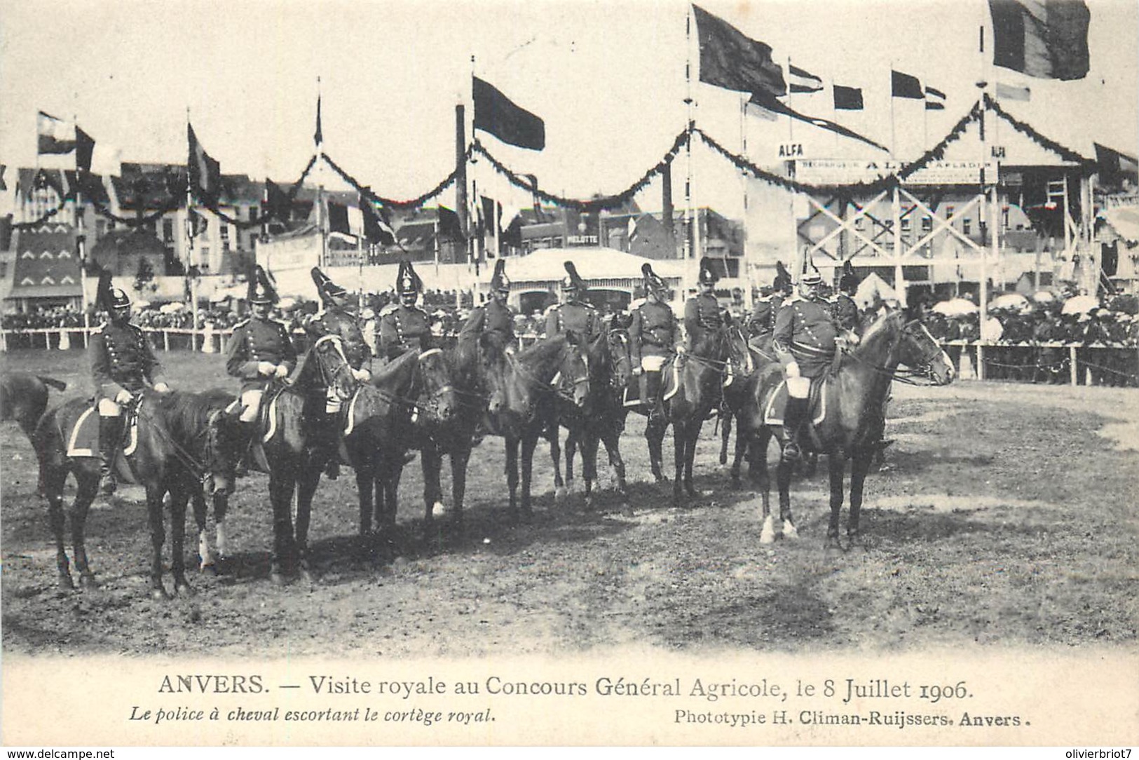 Belgique - Anvers - Visite Rotale Au Concours Agricole - 1906 - La Police Royale Escortant Le Cortège - Antwerpen