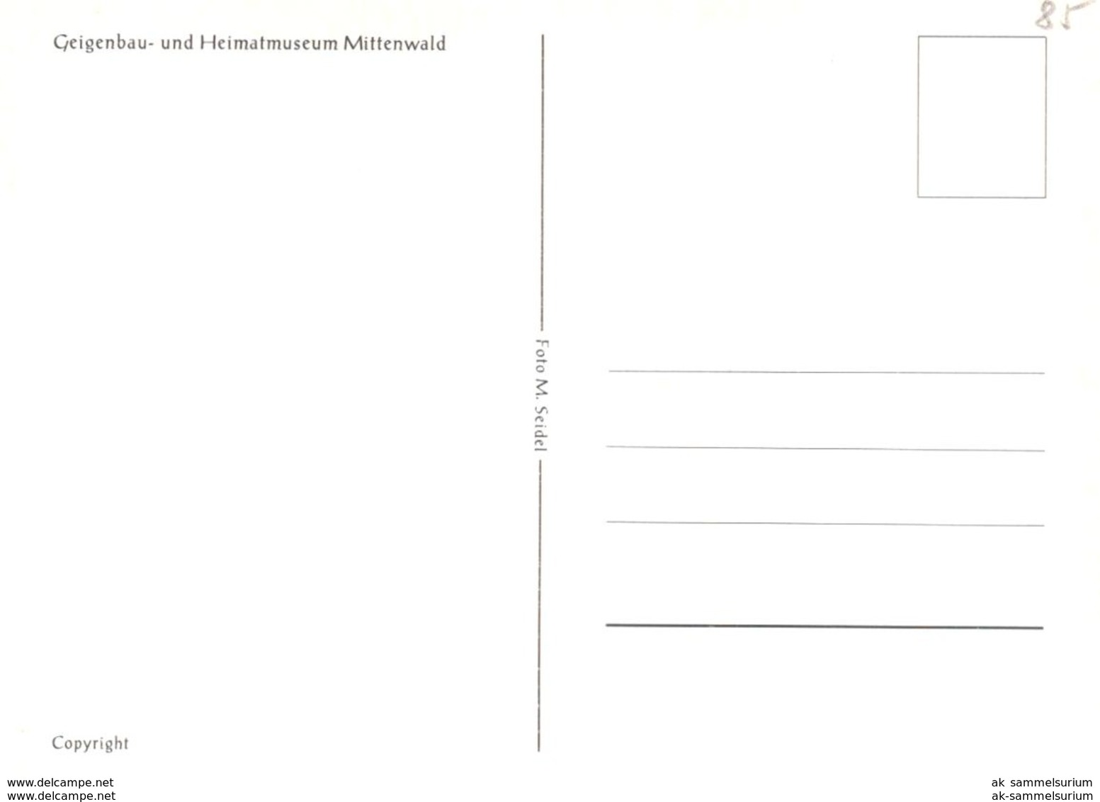 3 AK Mittenwald / Geige / Musikinstrument (D-A278) - Mittenwald