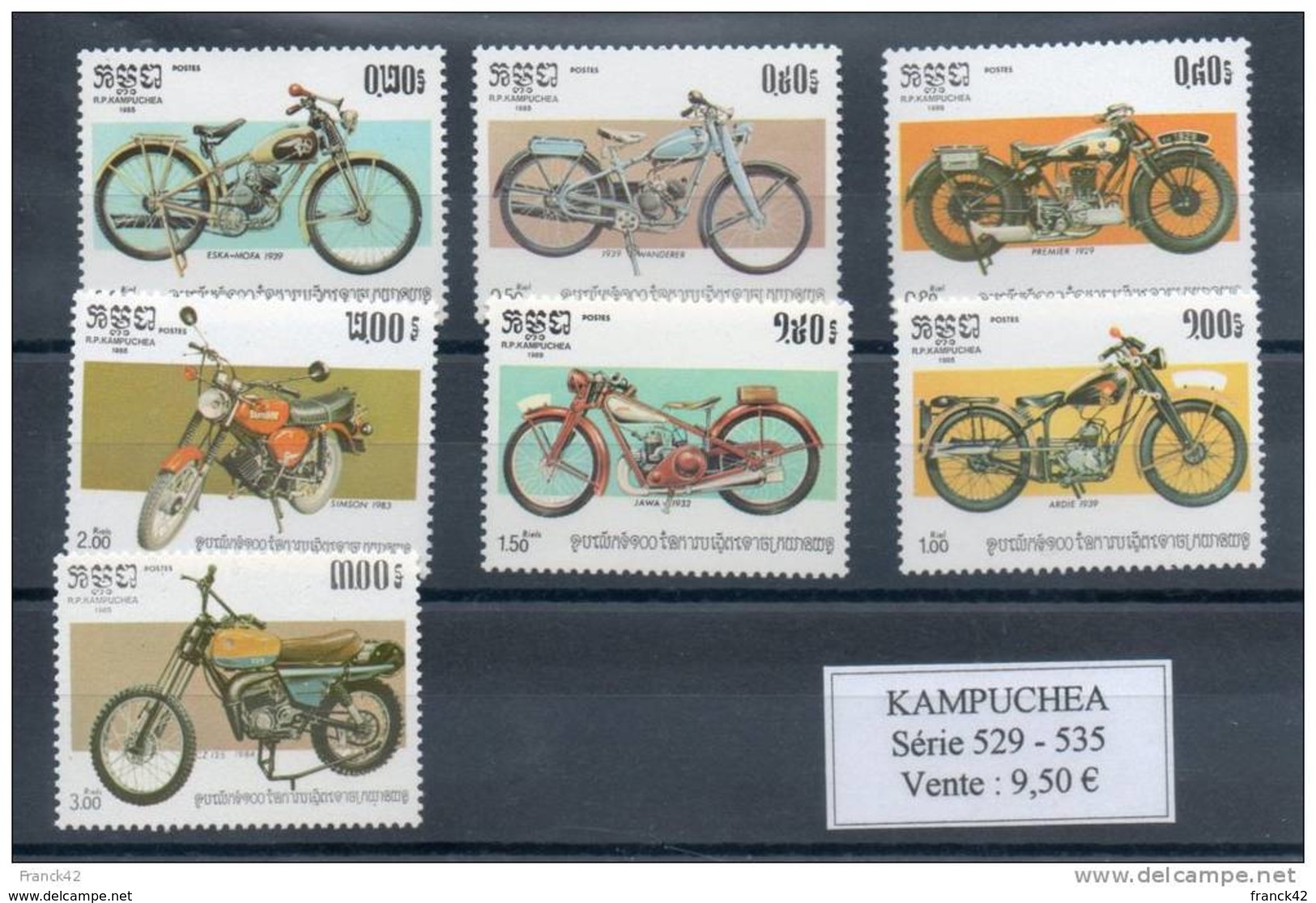 Kampuchéa.  Motos - Kampuchea