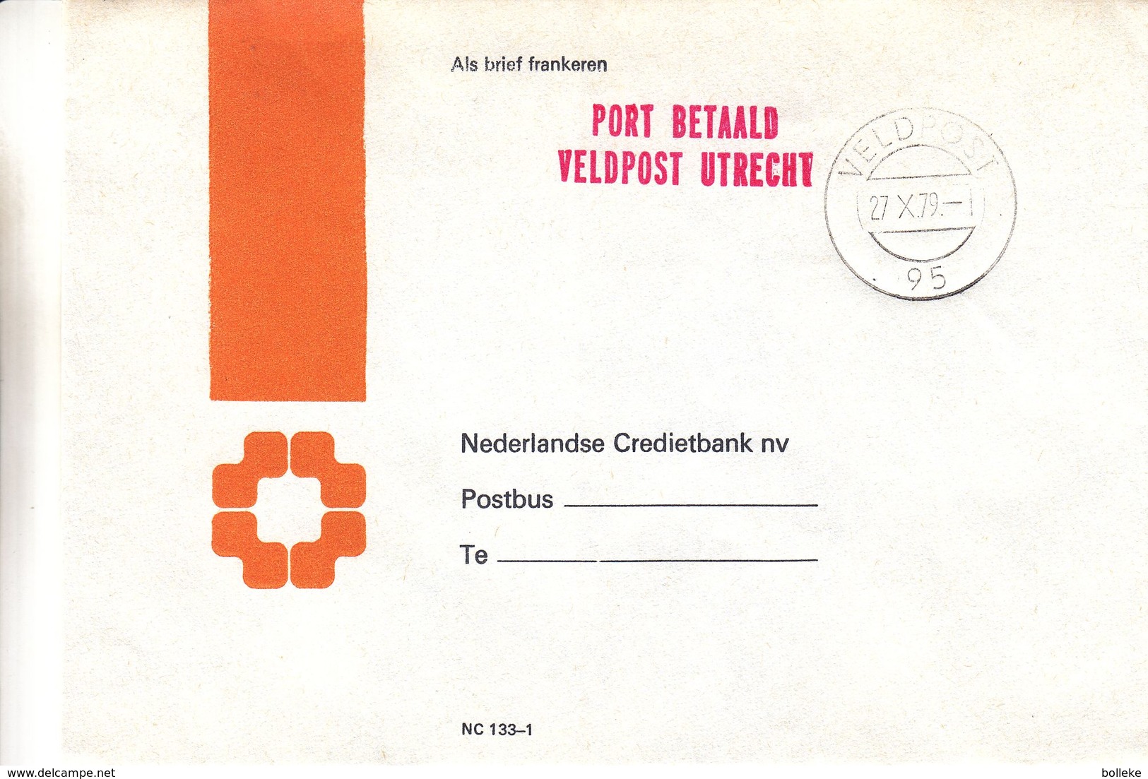 Pays Bas - Lettre Militaire De 1979 - Oblit Veldpost - Cachet Port Betaald - Lettres & Documents