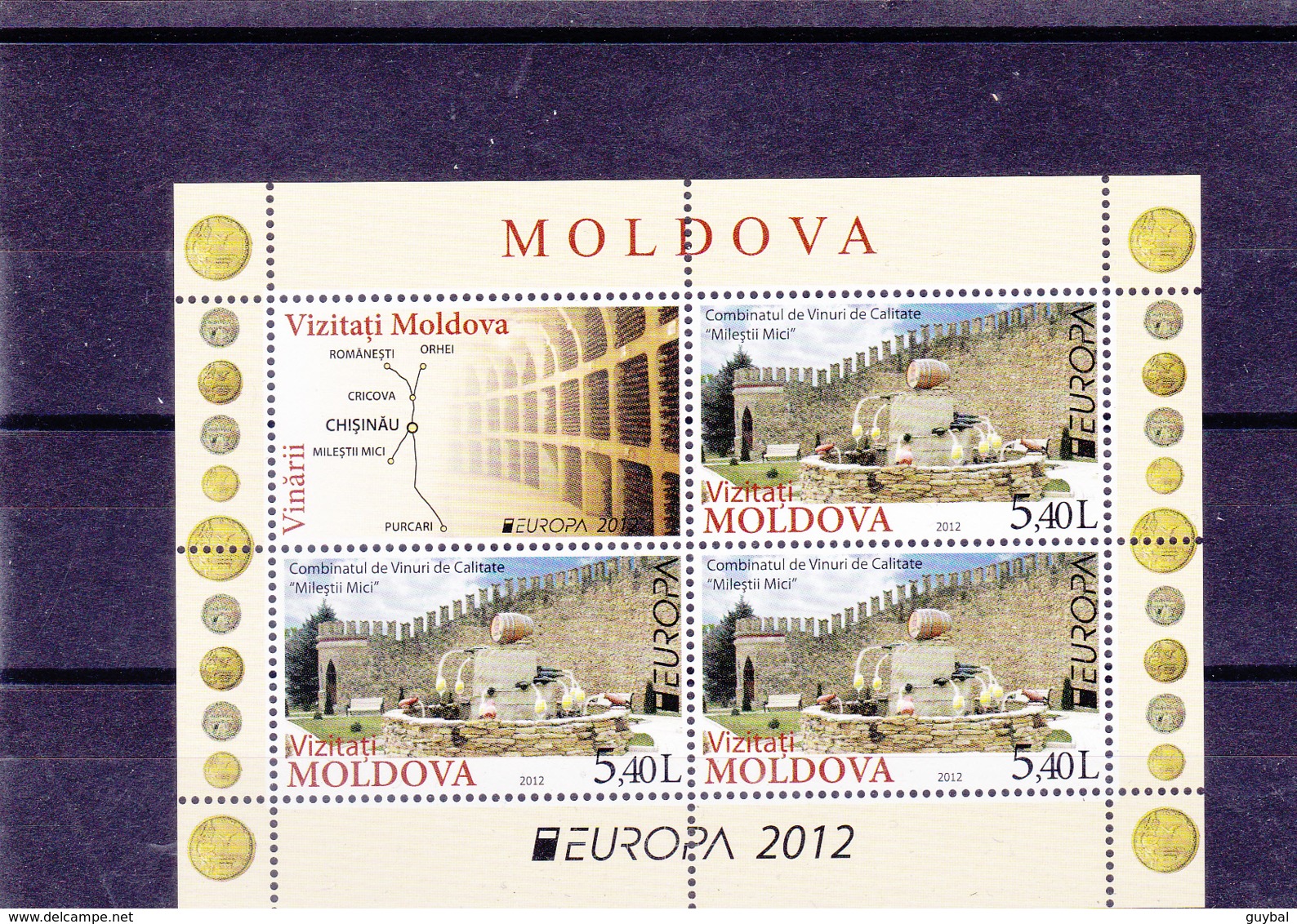 2012 - Europa Cept - Moldova - Moldavia - Moldavie - N°YT 684 Et 685** Feuilles Issues Du Carnet C684** - 2012