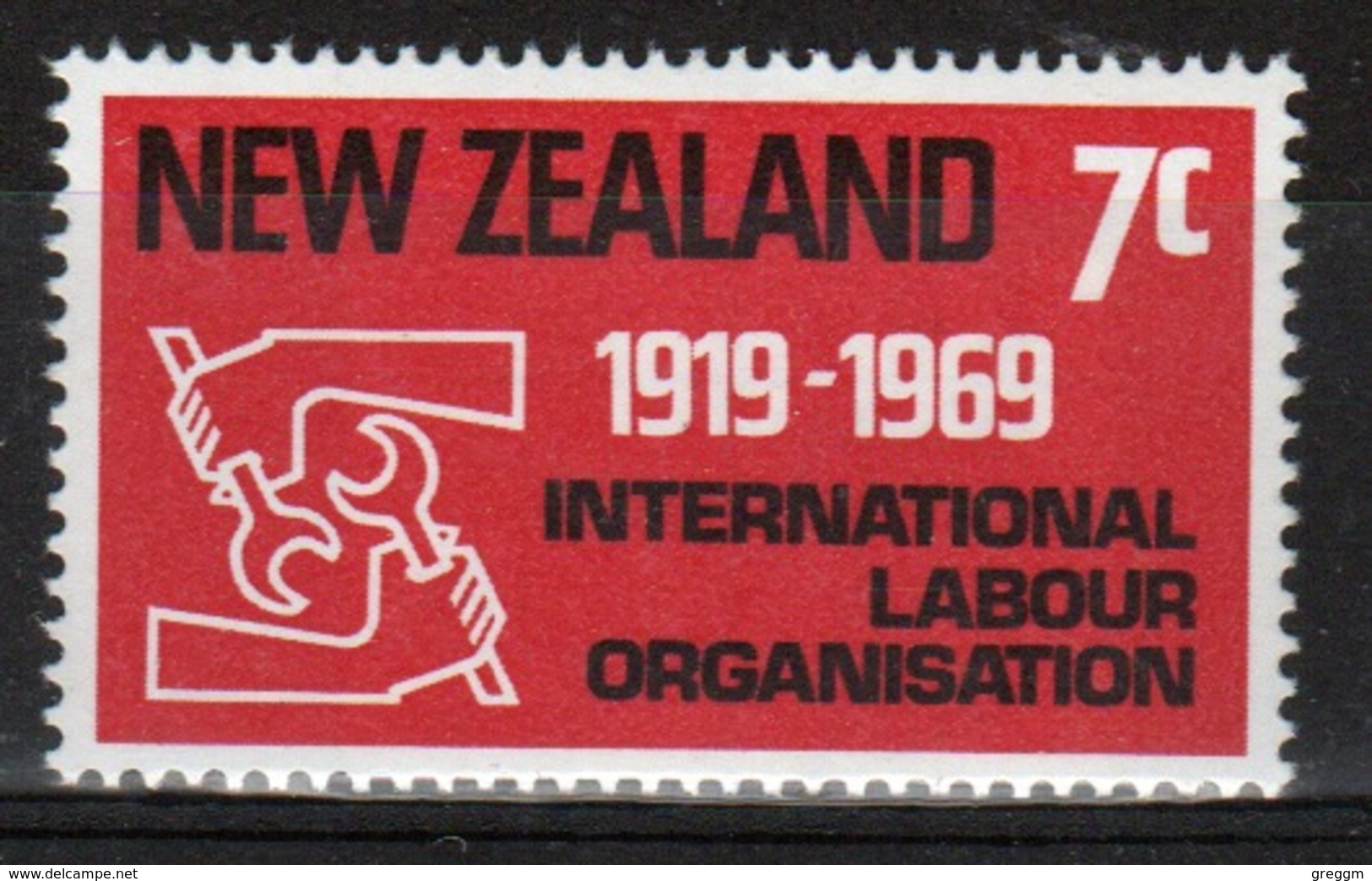 New Zealand 1969 Single Stamp To Celebrate 50th Anniversary Of International Labour Organisation. - Unused Stamps