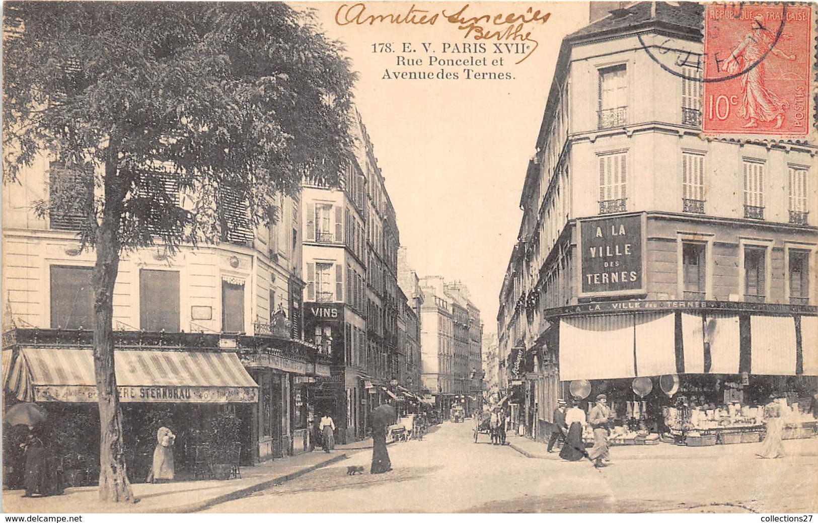 75017-PARIS- RUE PONCELET ET AVENUE DES TERNES - Arrondissement: 17