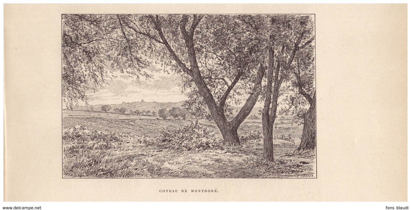 Gravure Sur Bois - 1904 - Montdoré (Haute-Saône) - Les Côteaux - FRANCO DE PORT - Estampes & Gravures