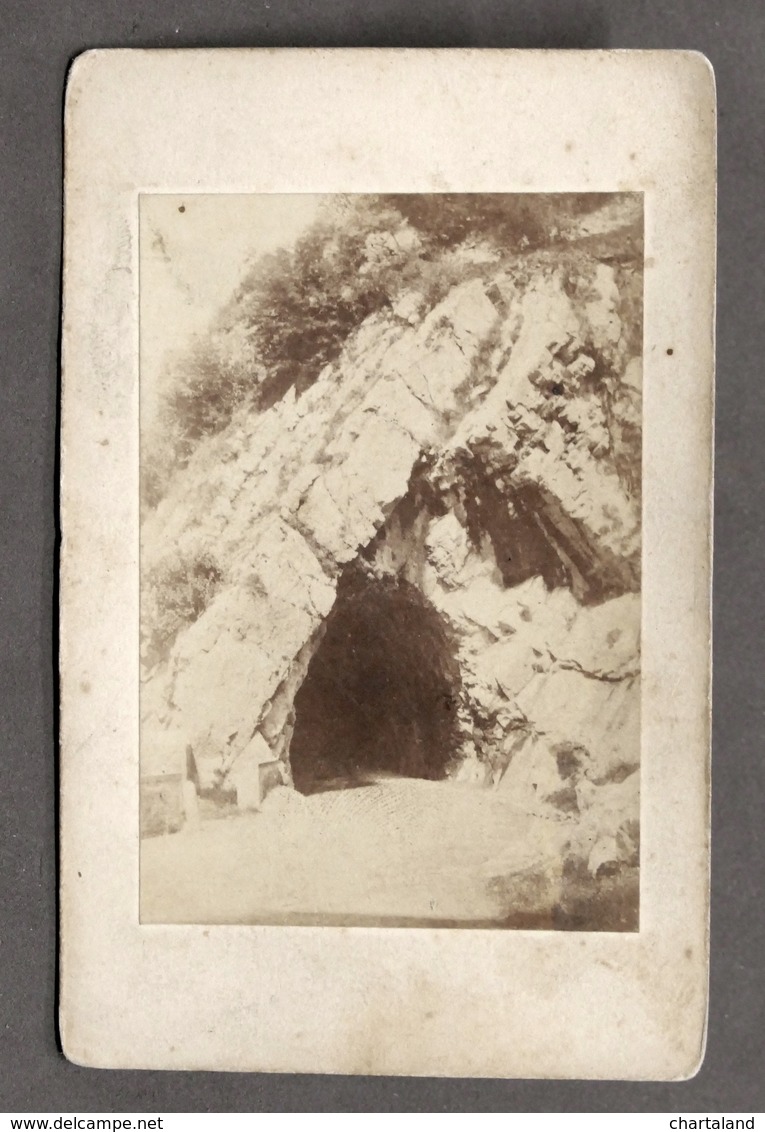Fotografia Originale D’epoca Della Galleria Di Varenna - Lago Di Como - 1880 Ca. - Altri & Non Classificati