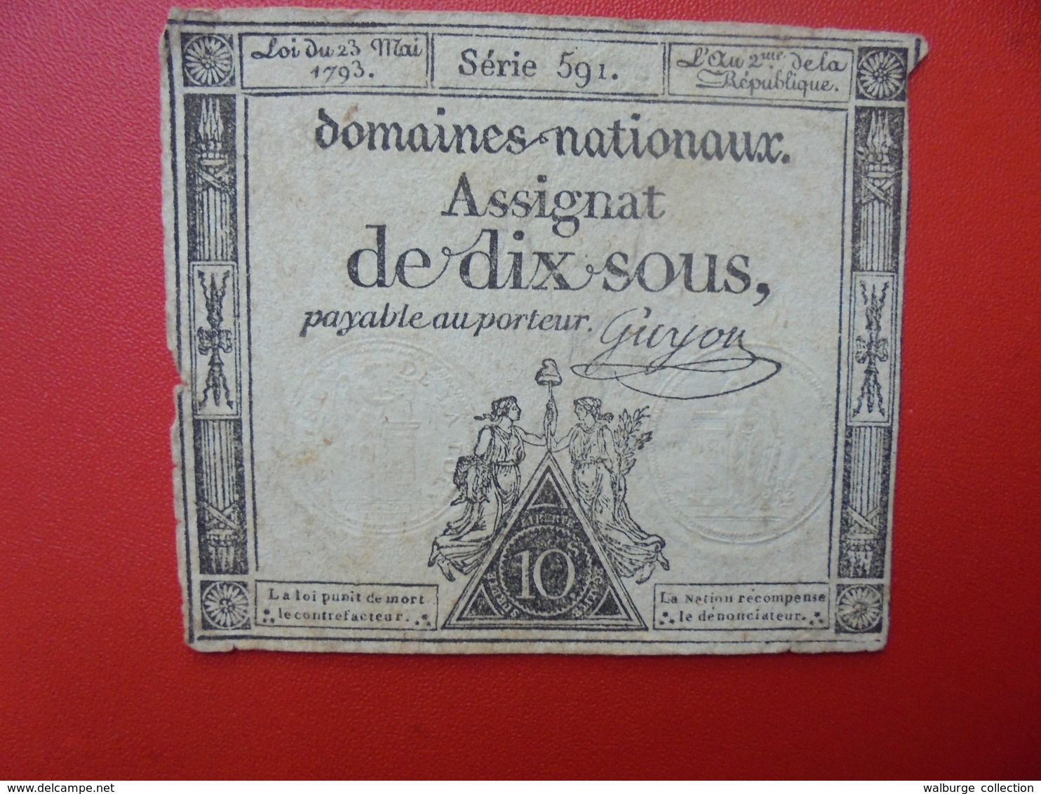 FRANCE 10 SOUS (VOIR SIGNATURE+N° SERIE) (6) - Assignats