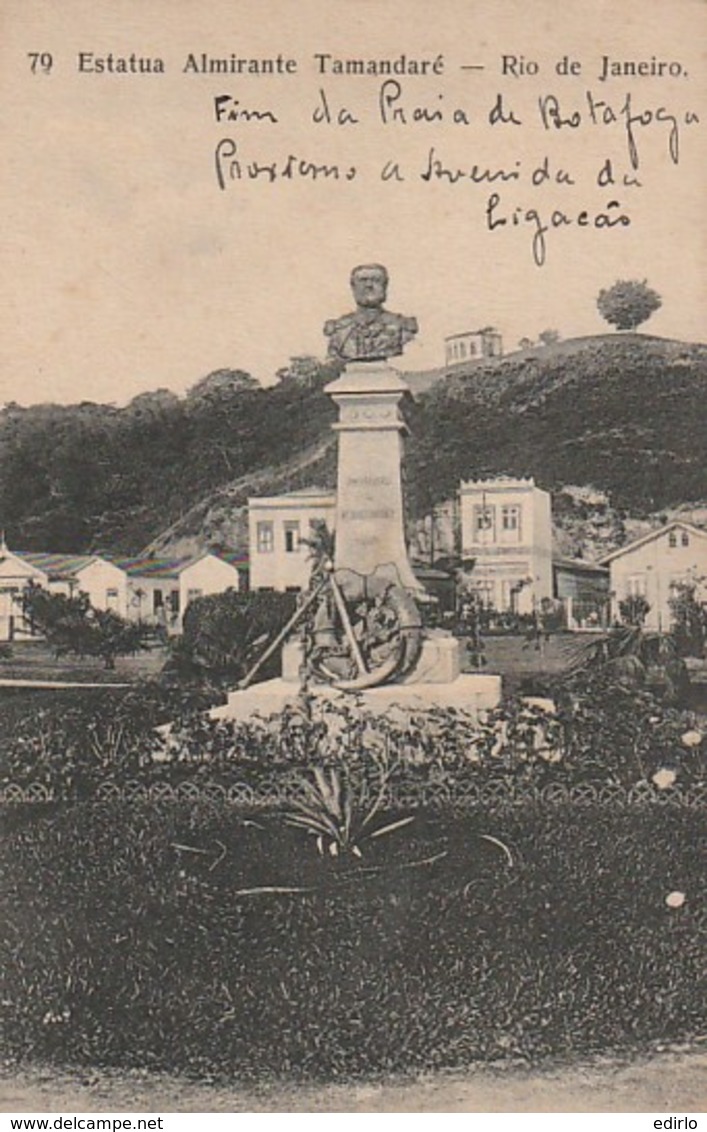 *** RIO DE JANEIRO ***  Estatua Almirante Tamandare - Timbrée TTTB - Rio De Janeiro