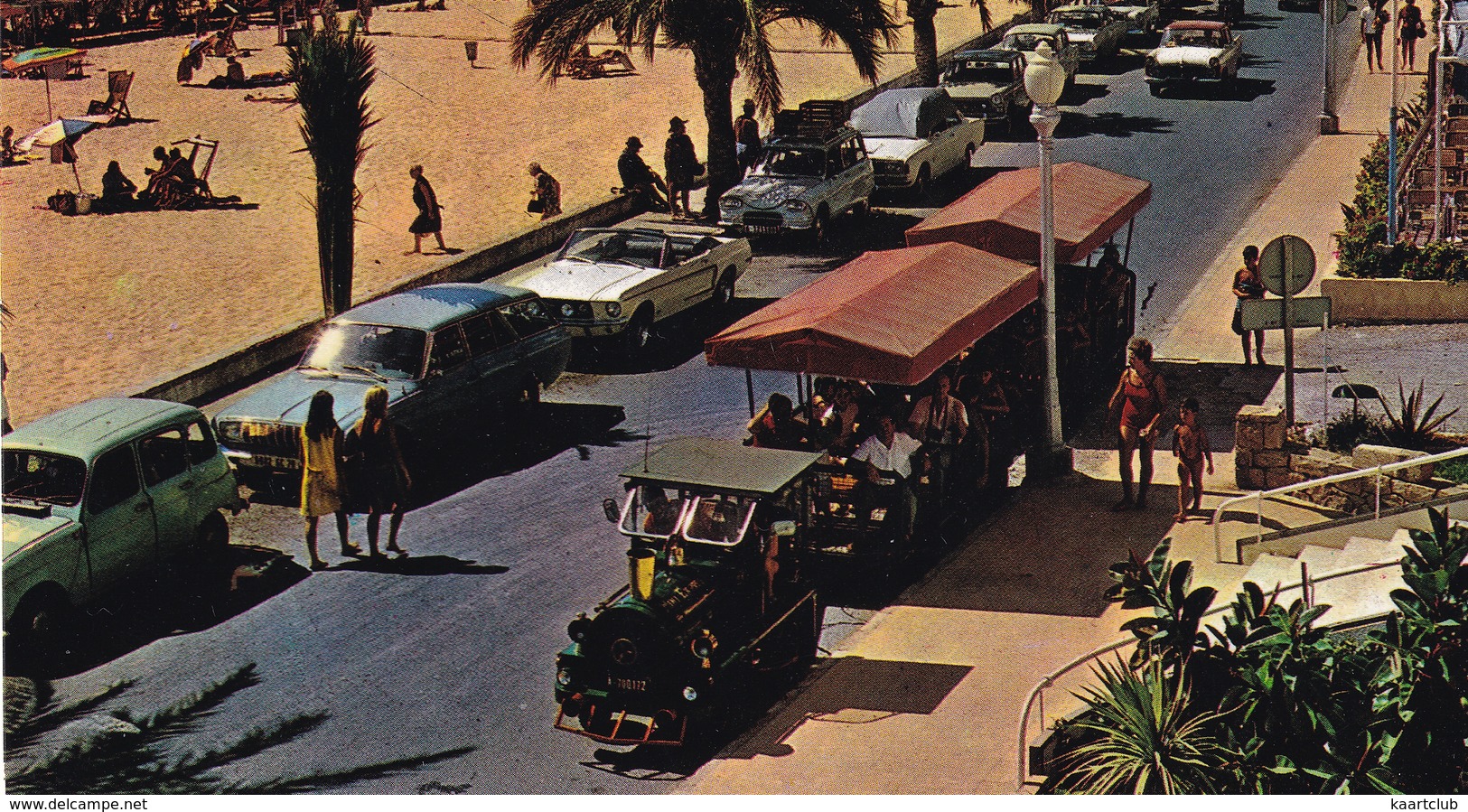 Benidorm: RENAULT 4, FORD P5 TURNIER, MUSTANG T5 CONVERTIBLE, CITROËN AMI BREAK, SIMCA VEDETTE, TOURIST TRAIN - Toerisme