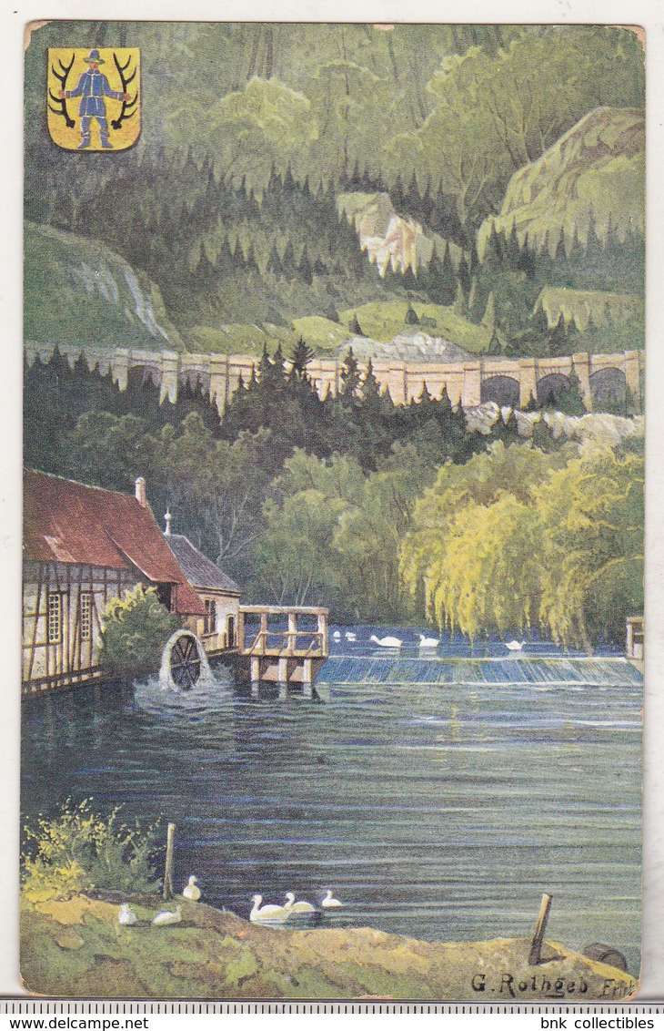 Germany Old Uncirculated Postcard - Gg. Rothgeb Postcards - Swabian Jura Serie No 2 - Blautopf - Blaubeuren