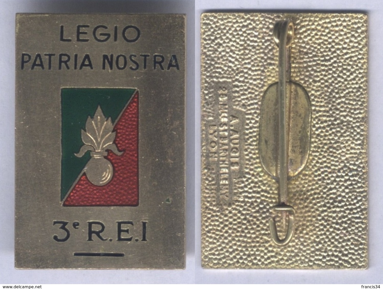 Insigne Du 3e Régiment Etranger D'Infanterie - Armée De Terre