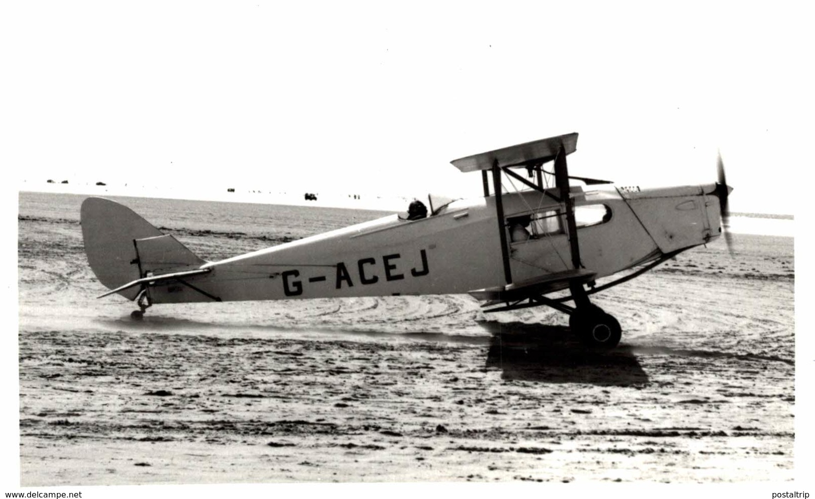 SOUTHPORT BEACH DH FOX MOTH   ++ 14 * 9 CM DE HAVILLAND  AIRCRAFT - Aviación