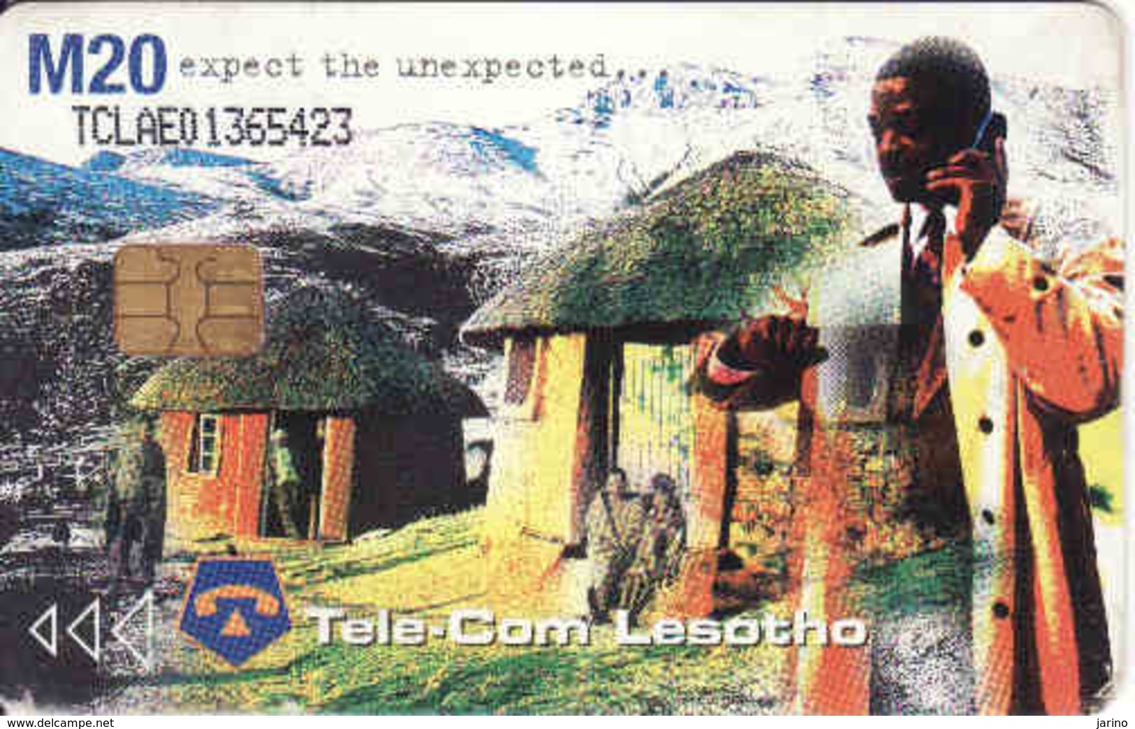 Lesotho, Chip, Tele-Com M20, Against HIV / Aids - Lesotho