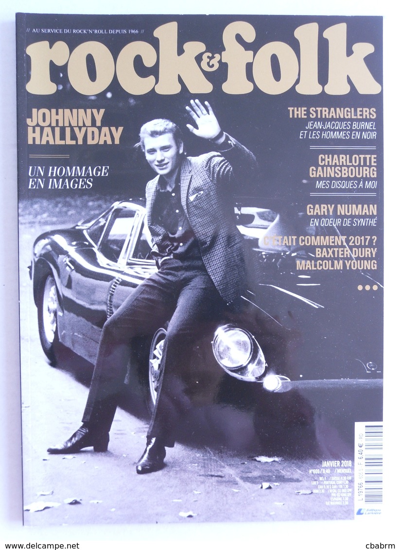 ROCK AND FOLK N° 605 Janv 2018 JOHNNY HALLYDAY CHARLOTTE GAINSBOURG STRANGLERS - Musique