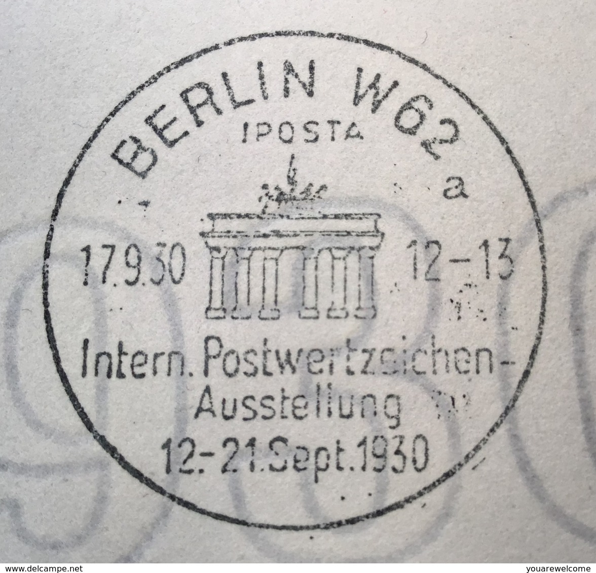 Deutsches Reich 1930 IPOSTA  Briefmarken Ausstellung Block 1 Stpl FALSCH (bloc Souvenir Sheet Philatelic Exhibition - Vignetten (Erinnophilie)