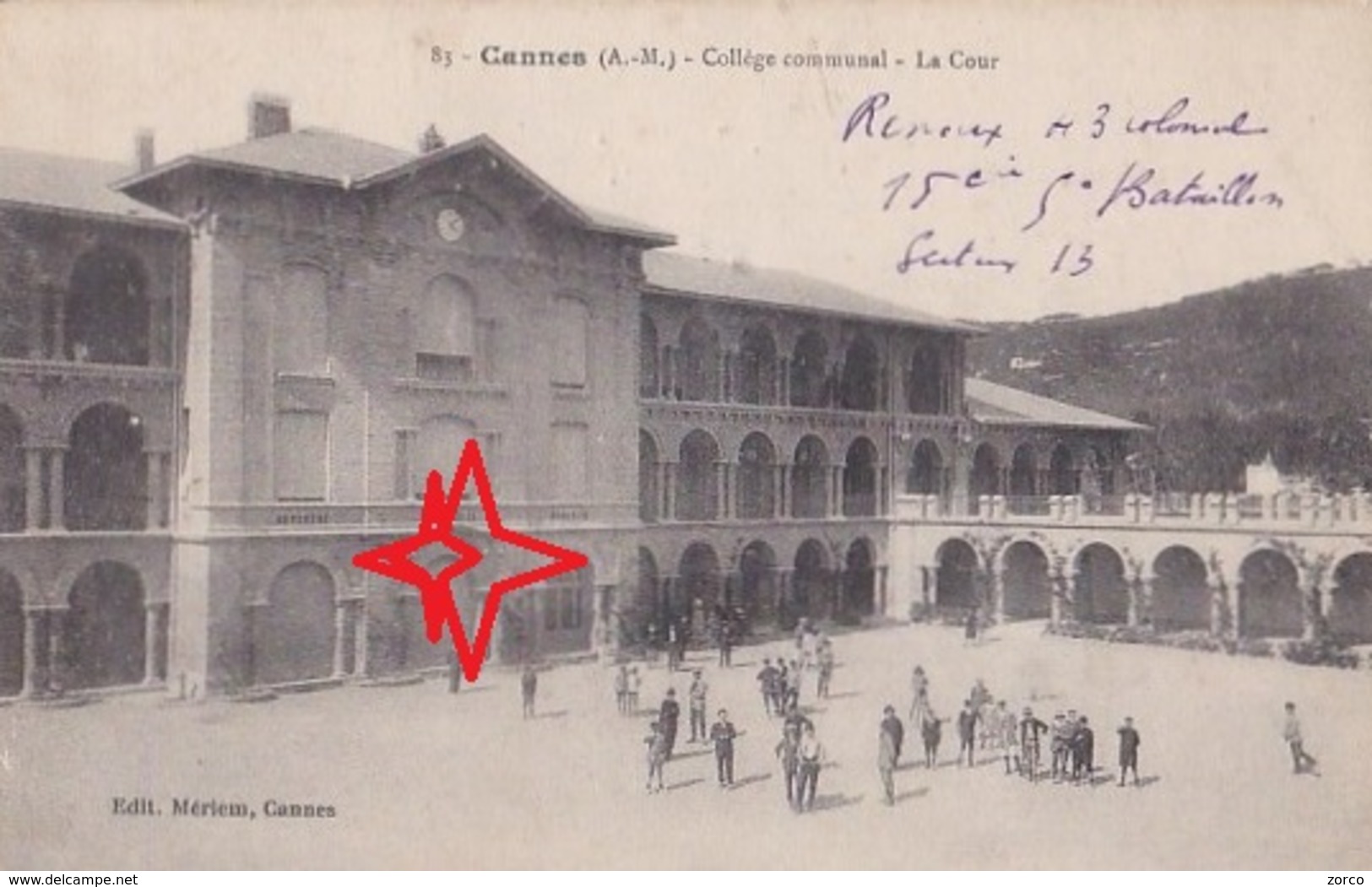 CANNES. Collège Communal. La COUR. - Cannes