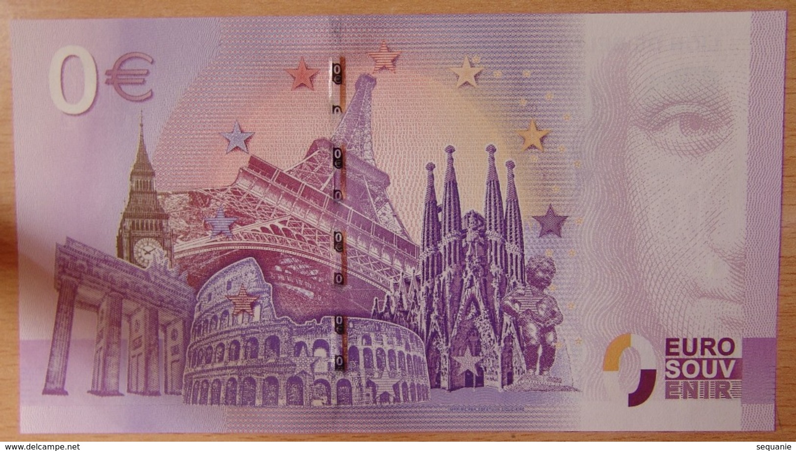 Billet Touristique 0 Euro Lion De Belfort 2016 - Andere & Zonder Classificatie