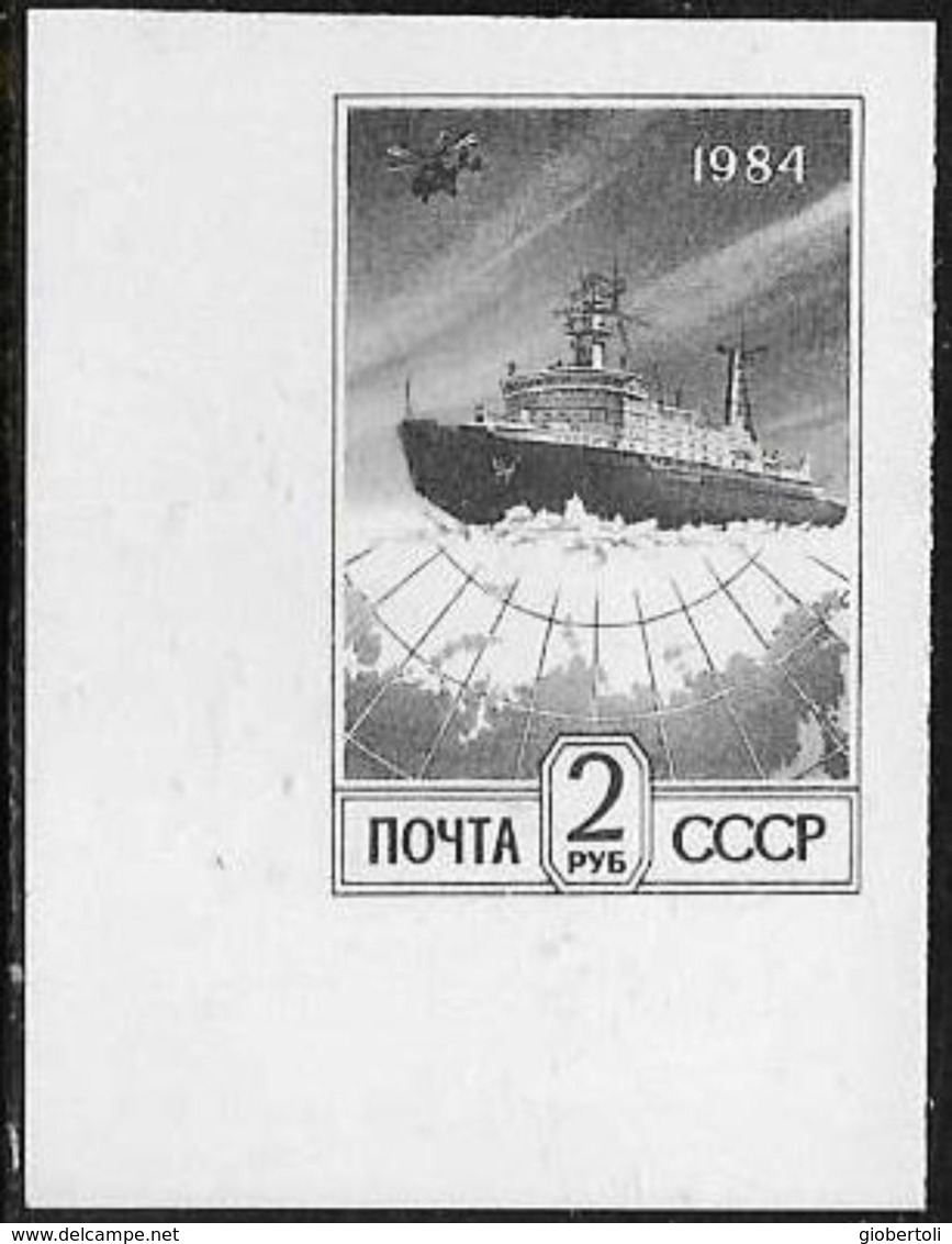 URSS: Nave Rompighiaccio E Cerchi Polari, Brise-glace Et Cercles Polaires, Ship Icebreaker And Polar Circles - Navi Polari E Rompighiaccio