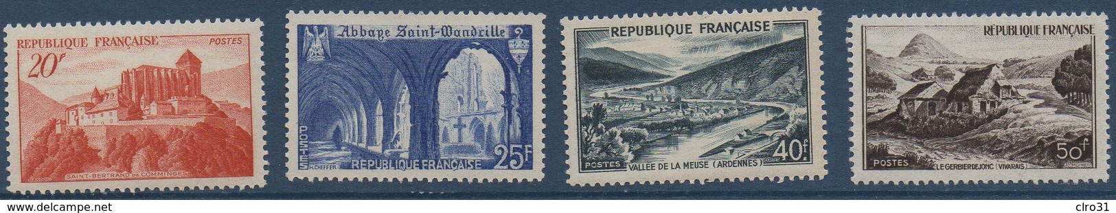 FR 1949  Sites Et Monuments     N°YT  841A - 843  ** MNH - Neufs