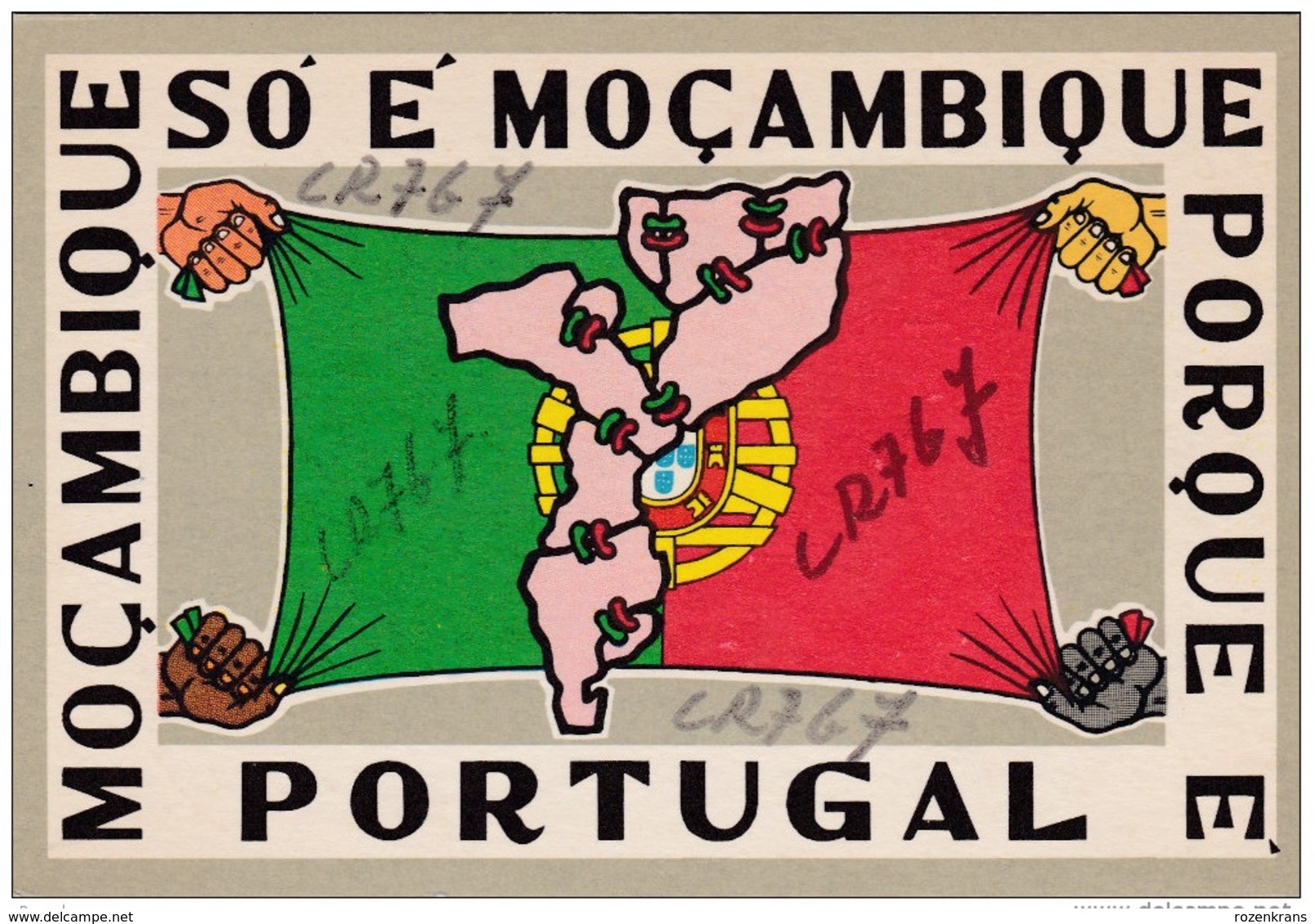 QSL Card Amateur Radio CB 1968 Mozambique Mocambique Laurenco Marques Portugal Flag Drapeau - Radio-amateur