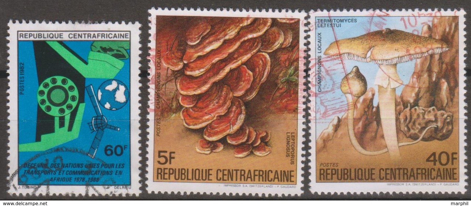 Repubblica Centroafricana 1983-84 Selezione 3v Us - Central African Republic