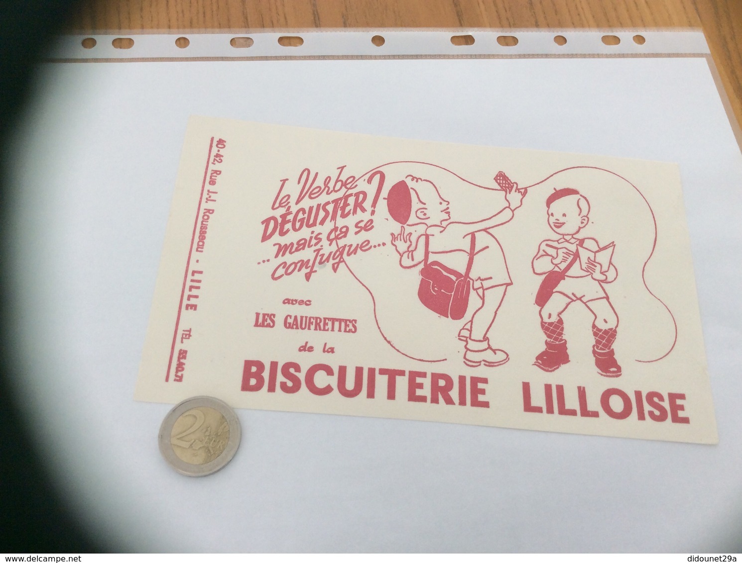 Buvard "Biscuiterie LILLOISE - LILLE (59) " - Sucreries & Gâteaux