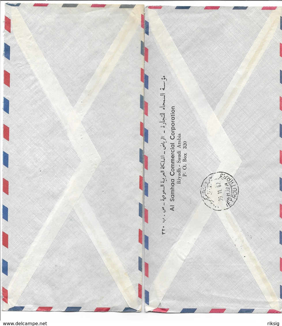 Saudi Arabia. 2 Covers Sent To Denmark. # 486 # - Saudi Arabia