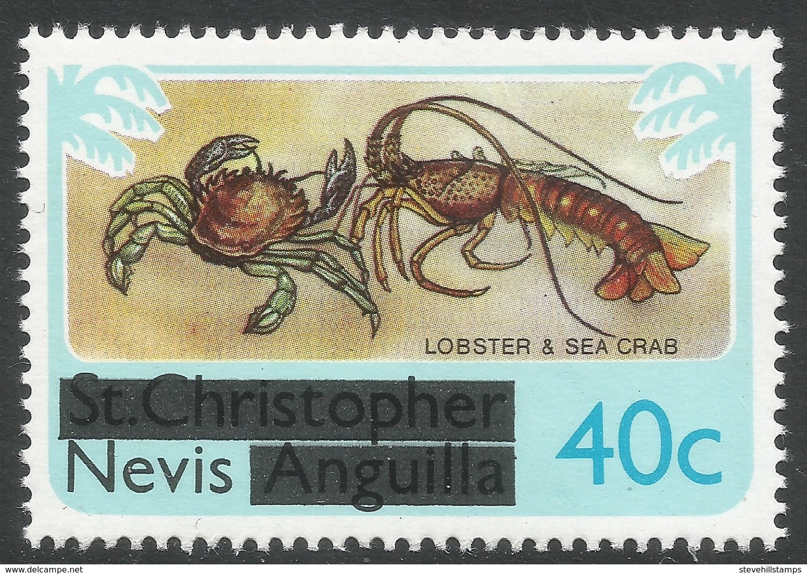 Nevis. 1980 Overprints. 40c MH. SG 43 - St.Kitts And Nevis ( 1983-...)