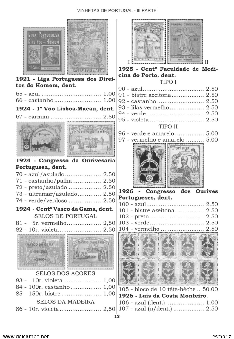 VINHETAS DE PORTUGAL (3ª PARTE), By PAULO RUI BARATA And JOSÉ PERES CLARO - Unused Stamps